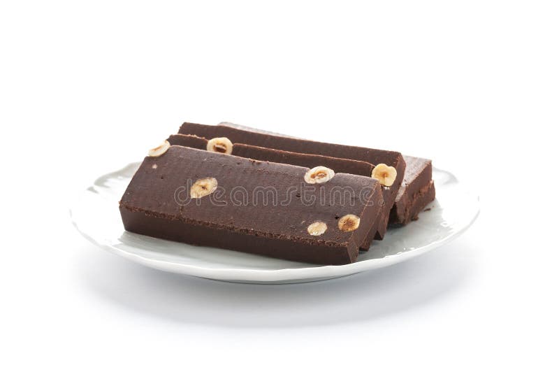 Home Made Chocolate Bars with Hazelnuts Stock Photo Image of spice