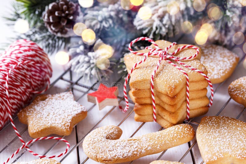 Home made Christmas shortbread cookies