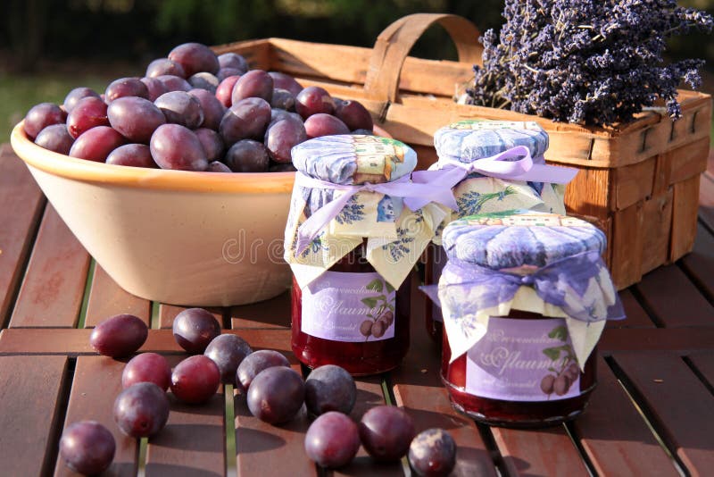 Home-made jam stock image