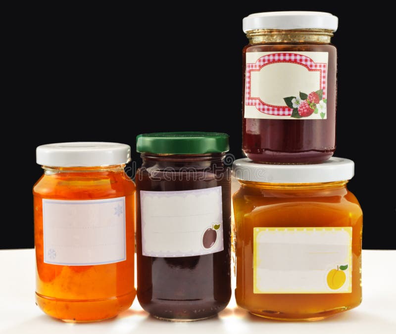 Home made jam in jars stock image. Image of jars, citrus 80438615