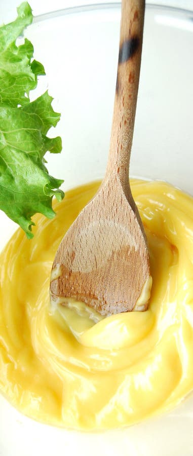 Home made mayonnaise royalty free stock photo