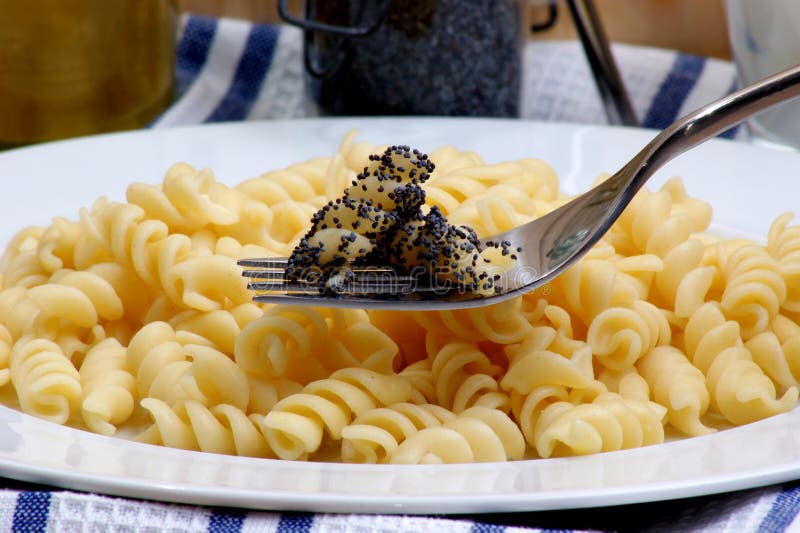Home Made Noodle and Poppy Seed Stock Photo Image of diet, healthy