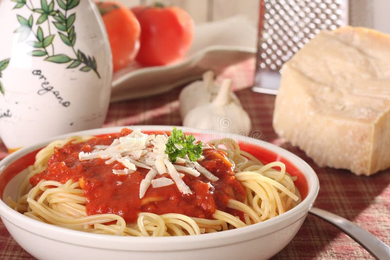 Home made spaghetti royalty free stock images