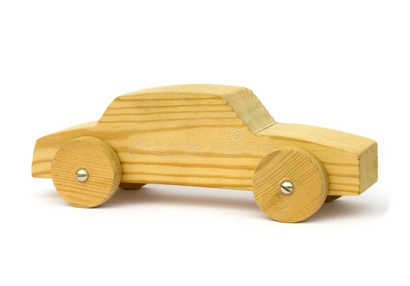 Home made wood toy car stock photography