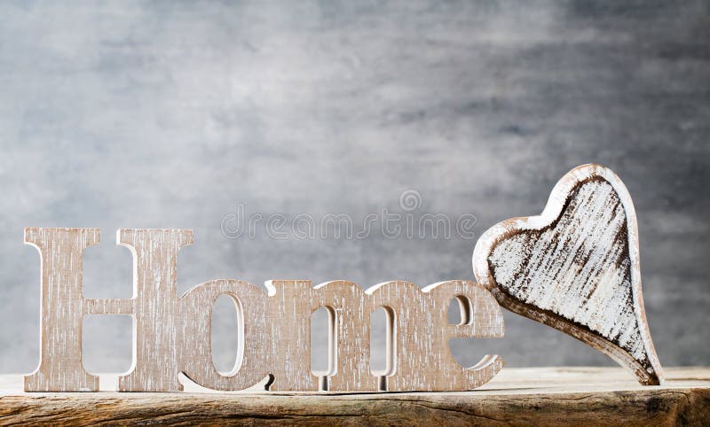 Home Message Of Home With Wooden Letters Stock Photo Image Of