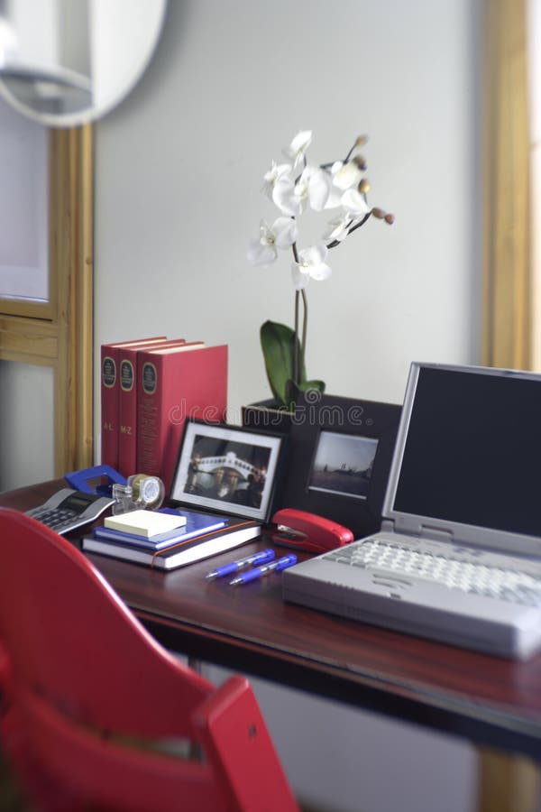 Neat and tidy home office desk