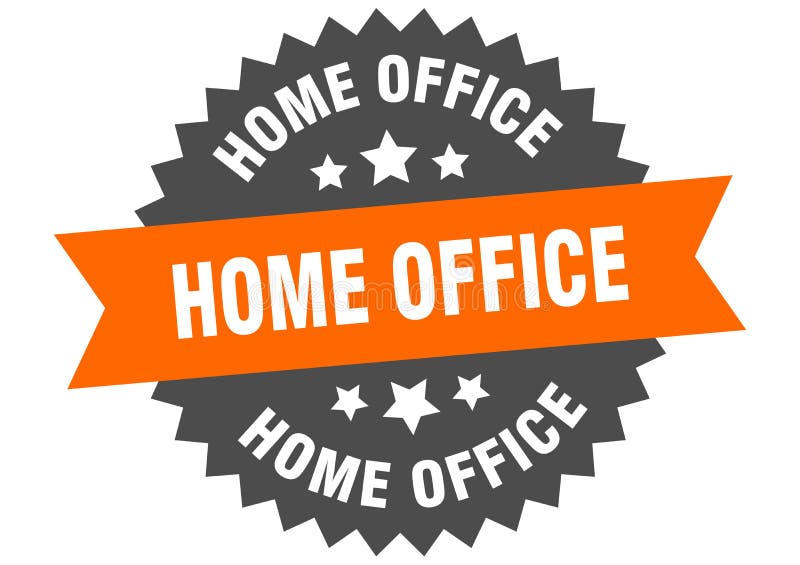 Home Office Sign. Home Office Round Isolated Ribbon Label Stock Vector