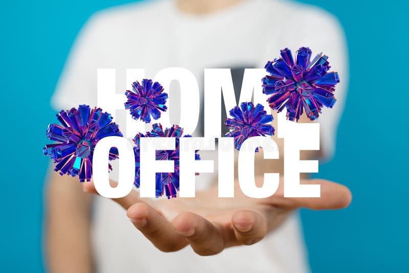 A Home Office of Self Quarantine Digital Stock Photo Image of vector