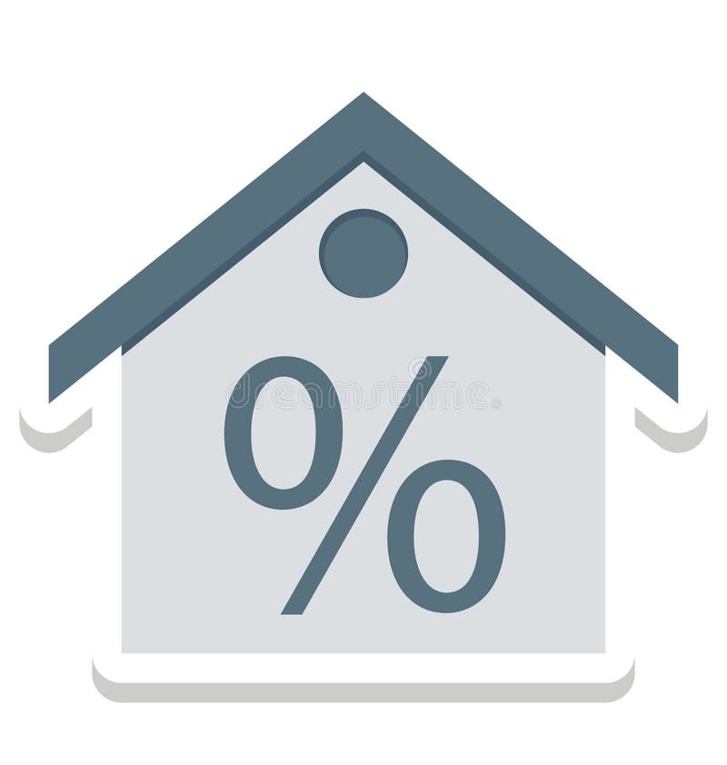Home, Percentage Sign Isolated Vector Icons Can Be Modify with Any