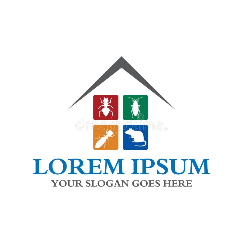 Home pest control logo , pest control logo stock illustration