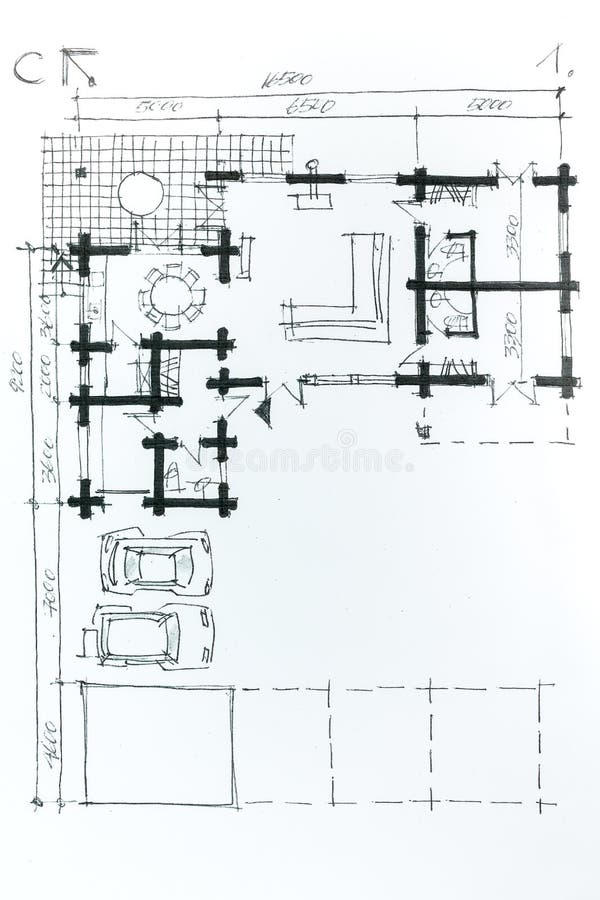  Home  plan  drawing  stock illustration Illustration of 