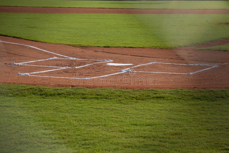 Home Plate on a Baseball Field Stock Photo Image of empty, battered