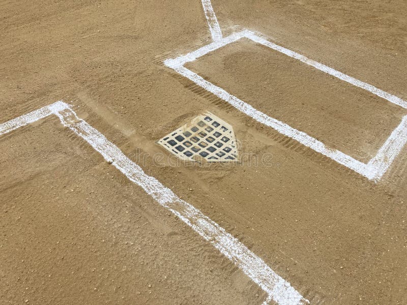 Home Plate and Batter Box stock photo. Image of chalked 246242010