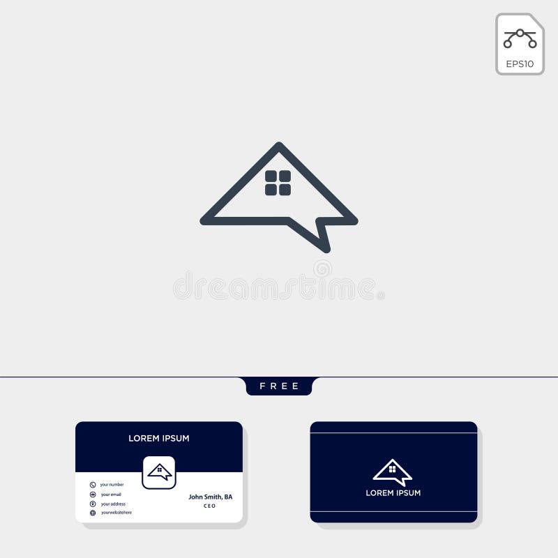 home, real estate forum, chat, or talk creative logo template for corporate vector illustration, business card design template royalty free illustration home, real estate forum, chat, or talk creative logo template for corporate vector illustration, business card design template royalty free illustration