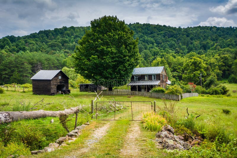 Home in the Rural Shenandoah Valley of Virginia. Stock Photo Image of