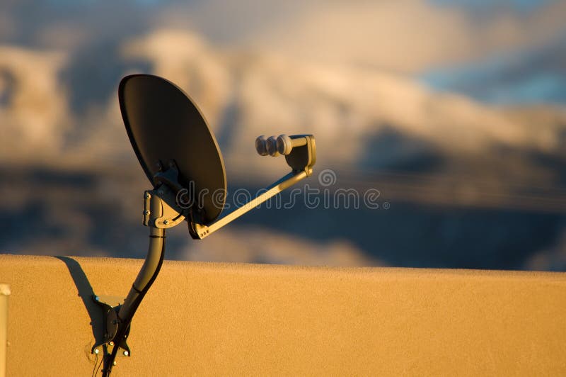 Home Satellite Dish stock image. Image of mountain, adobe 12707029