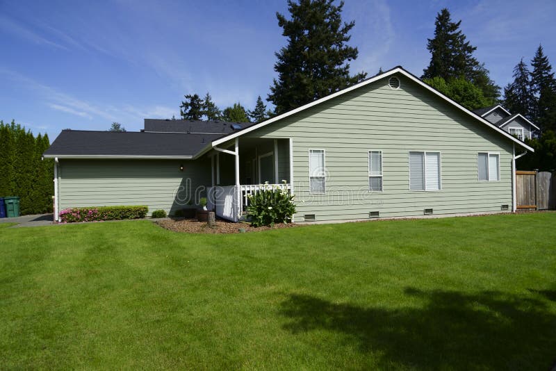 Home in Seattle Suburb Middle Class Stock Image Image of seattle