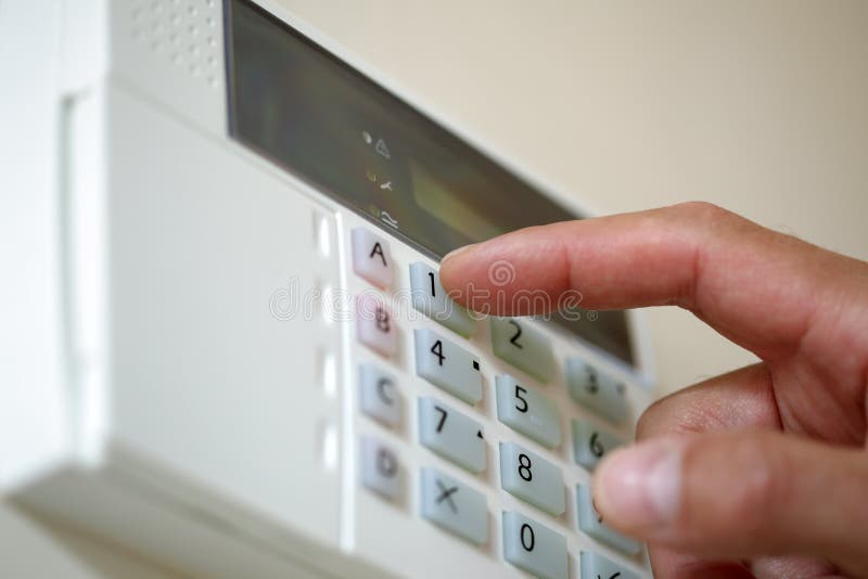 Home security alarm stock photo