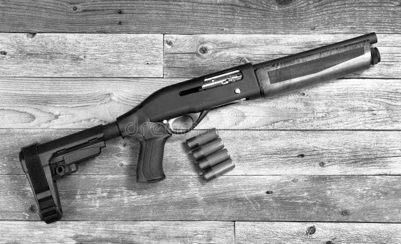 Home Security Firearm Shotgun Stock Photo - Image of defence, gunstock ...