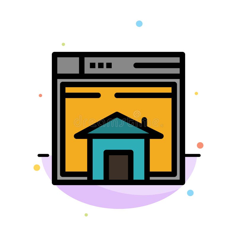 Home, Sell, Web, Layout, Page, Website Abstract Flat Color Icon Template royalty free illustration Home, Sell, Web, Layout, Page, Website Abstract Flat Color Icon Template royalty free illustration