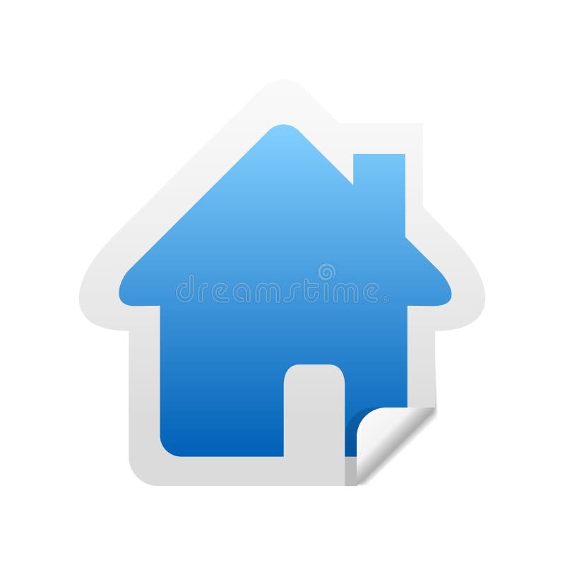 Home sticker icon royalty free illustration
