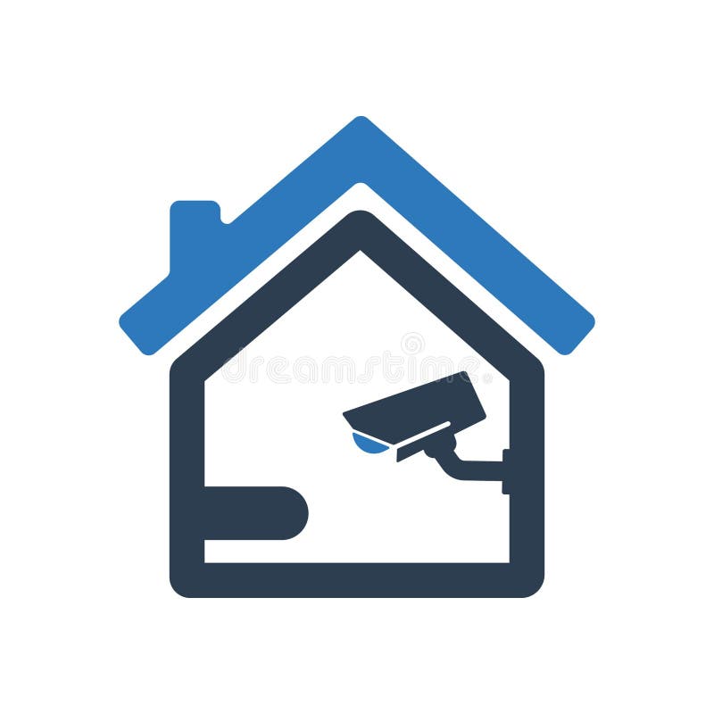 Home surveillance icon stock vector. Illustration of technology 164371533