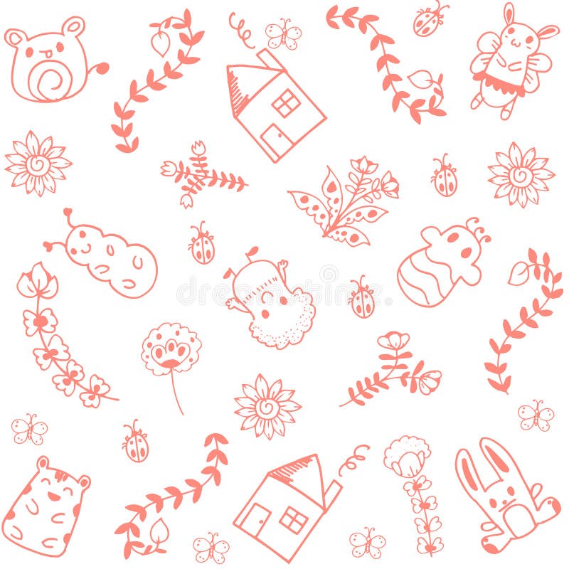 Home sweet doodle art stock vector. Illustration of bird 71340409