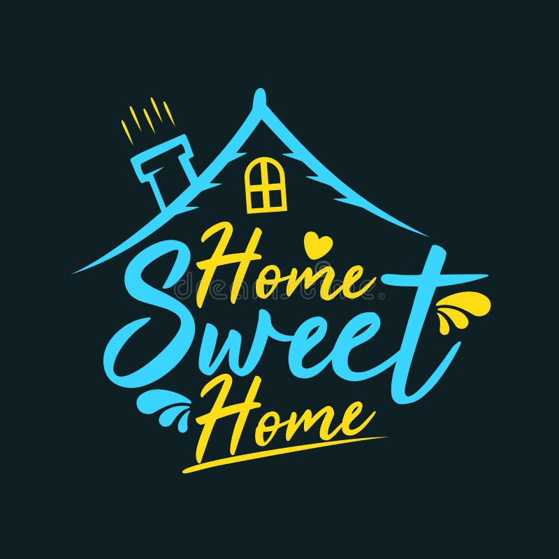 Home Sweet Home stock vector. Illustration of drawing 162451713