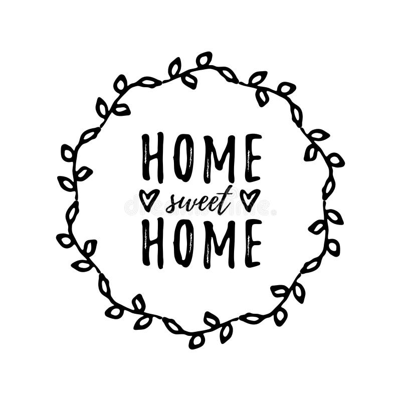 HOME SWEET HOME. Embroidery Quote. Stitch Cross Typography Cozy Design ...