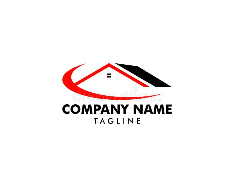 Home with Swoosh Real Estate Logo Template Illustration Design stock illustration Home with Swoosh Real Estate Logo Template Illustration Design stock illustration
