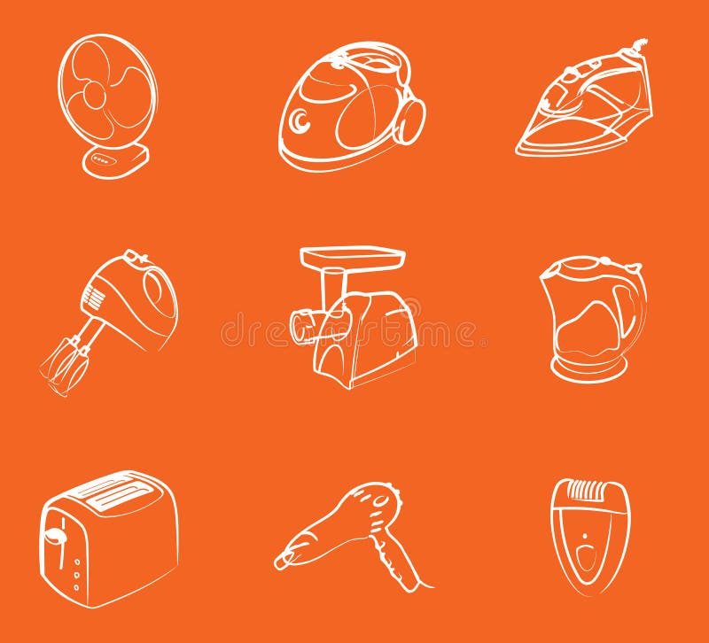 home symboler för elektronik stock illustrationer home symboler för elektronik stock illustrationer