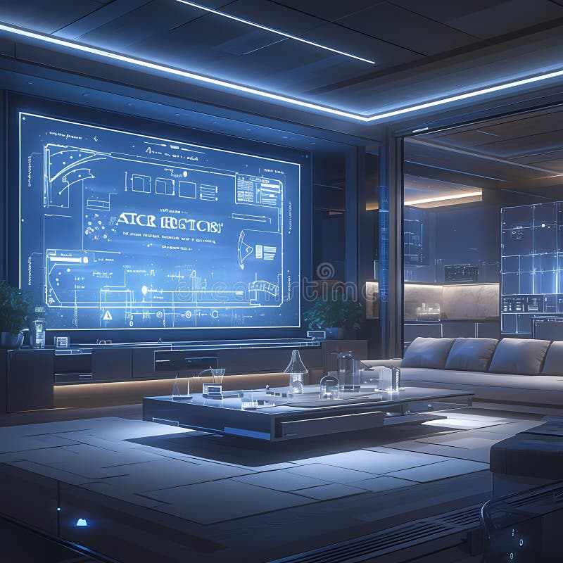 Home theatre moderno : esperienza di intrattenimento intensiva illustrazione vettoriale