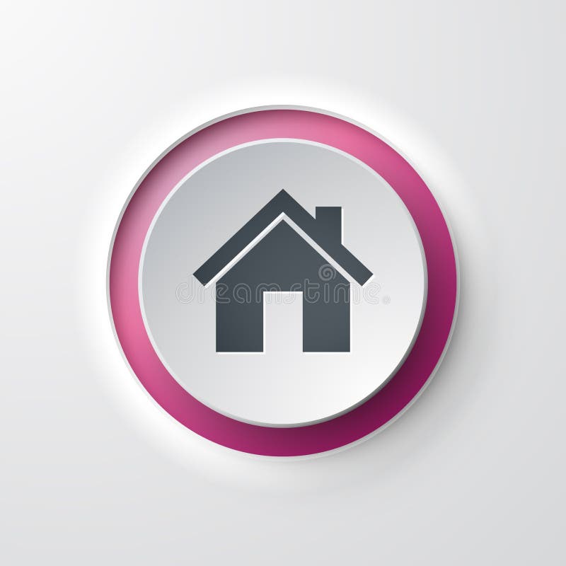 Home web icon push button stock illustration