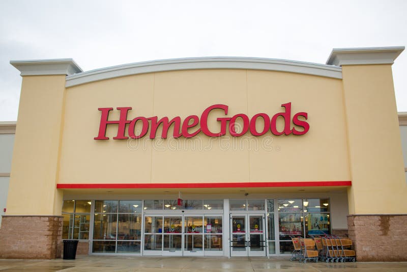 Philadelphia, Pennsylvania, January 28, 2018ï¼šHomeGoods retail store exterior and sign. HomeGoods is a chain of home furnishing stores operated by TJX Companies.