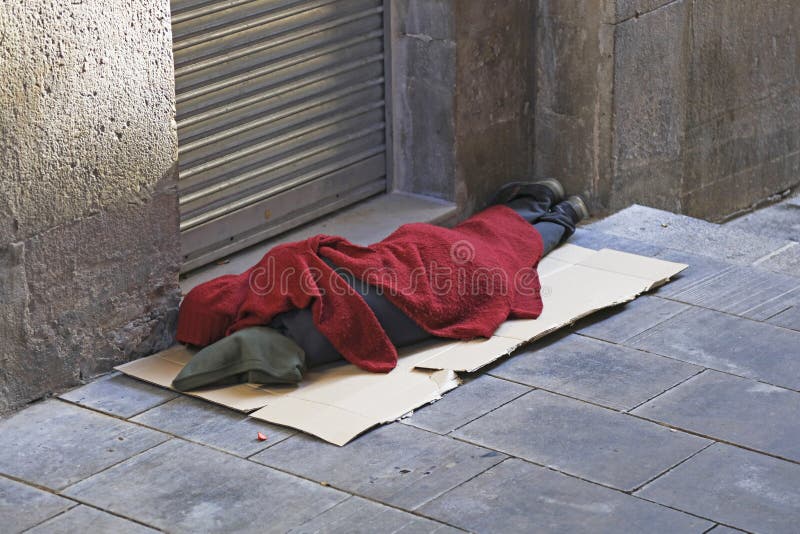 Homeless Man Sleeping Rough Stock Photo - Image of issue, social: 10401066