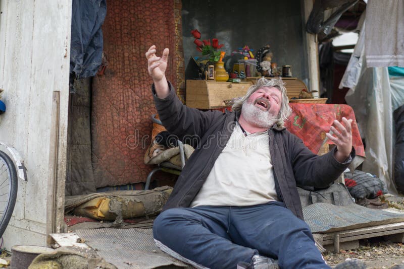 Old And Dirty Homeless Man Stock Image Image Of Street 56824837