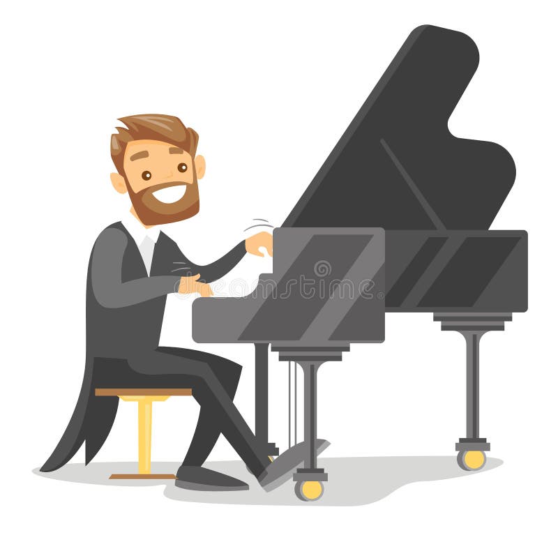 Equipe o jogo do piano ilustração do vetor. Ilustração de objeto