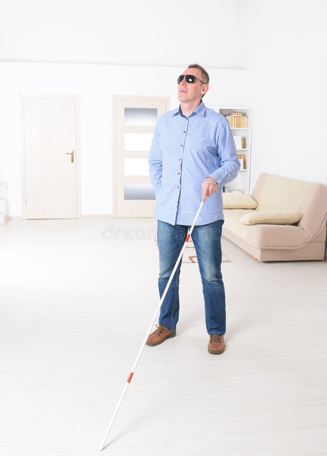 Homem cego imagem de stock Homem cego imagem de stock