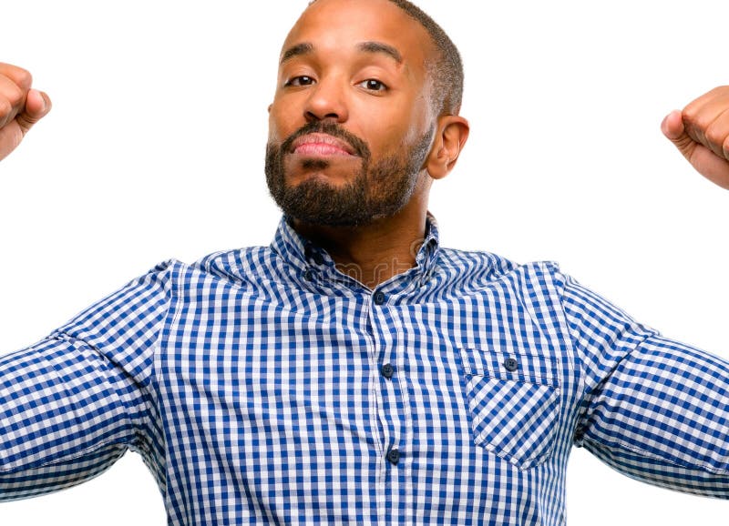 Homem considerável do americano africano imagens de stock royalty free Homem considerável do americano africano imagens de stock royalty free