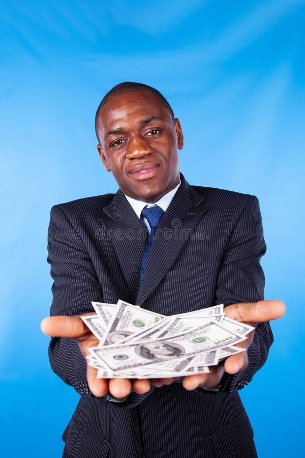 Homem de negócios africano rico fotografia de stock royalty free