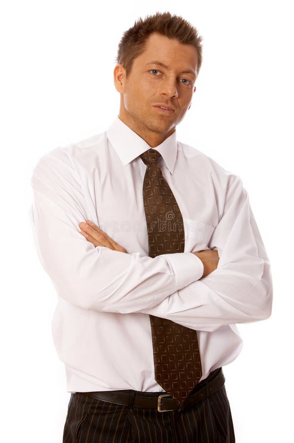 Homem de negócios considerável foto de stock royalty free Homem de negócios considerável foto de stock royalty free