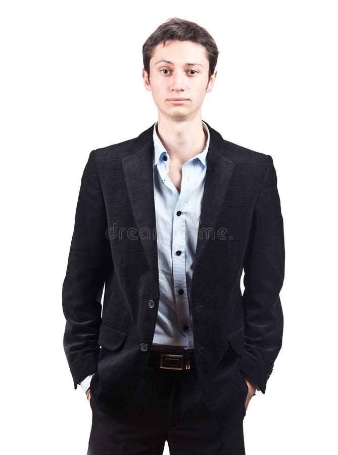 Homem de negócios considerável feliz fotografia de stock royalty free
