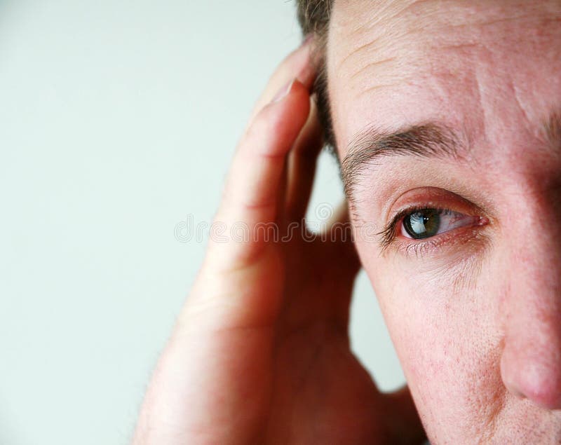 Homem de negócios de pensamento imagem de stock royalty free Homem de negócios de pensamento imagem de stock royalty free