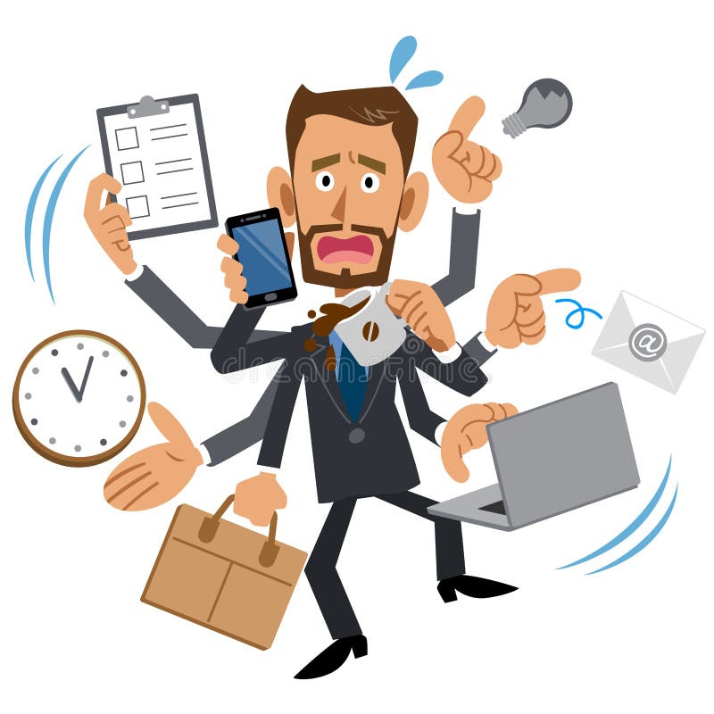 The image of a Businessman too busy, brown, 
 has beard, and many tasks. The image of a Businessman too busy, brown, 
 has beard, and many tasks