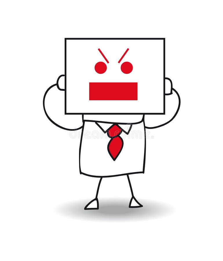 Homem de negócios irritado ilustração royalty free Homem de negócios irritado ilustração royalty free