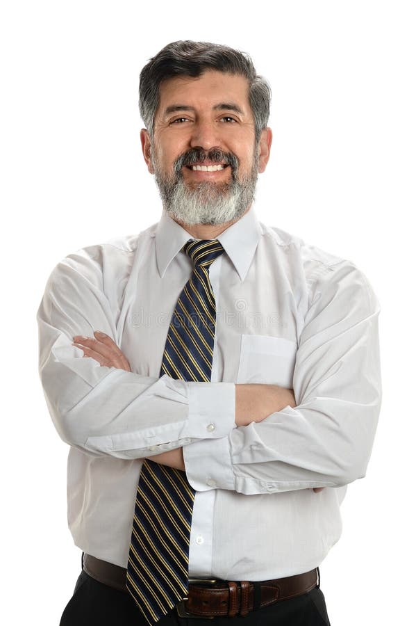 Homem de negócios latino-americano superior Smiling imagem de stock Homem de negócios latino-americano superior Smiling imagem de stock