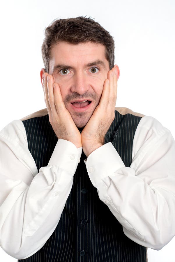 Homem de negócios no excitamento foto de stock royalty free Homem de negócios no excitamento foto de stock royalty free
