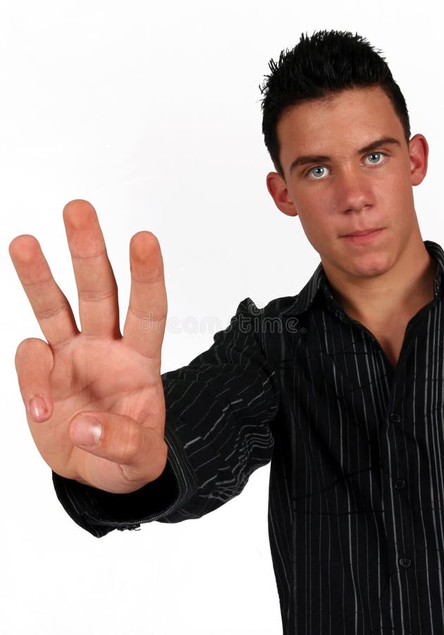 Homem de negócios novo três imagem de stock Homem de negócios novo três imagem de stock