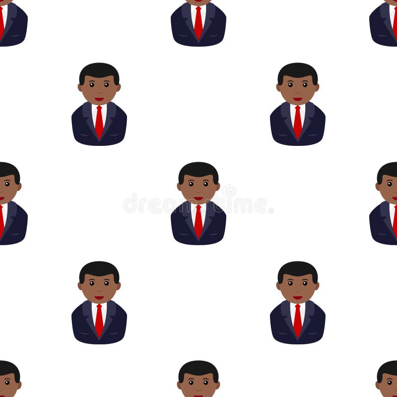 Homem de negócios preto Icon Seamless Pattern ilustração do vetor Homem de negócios preto Icon Seamless Pattern ilustração do vetor