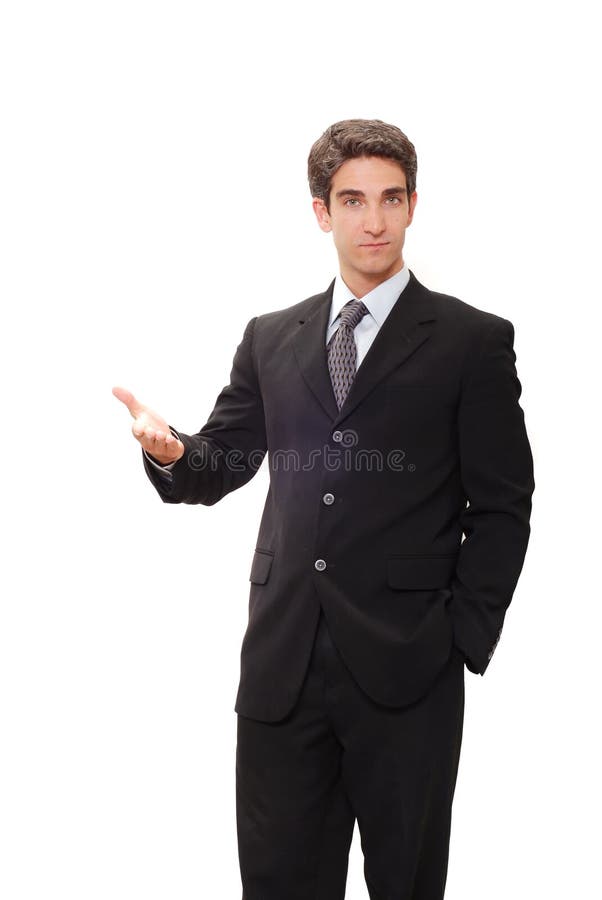 Homem de negócios que faz a apresentação imagem de stock Homem de negócios que faz a apresentação imagem de stock